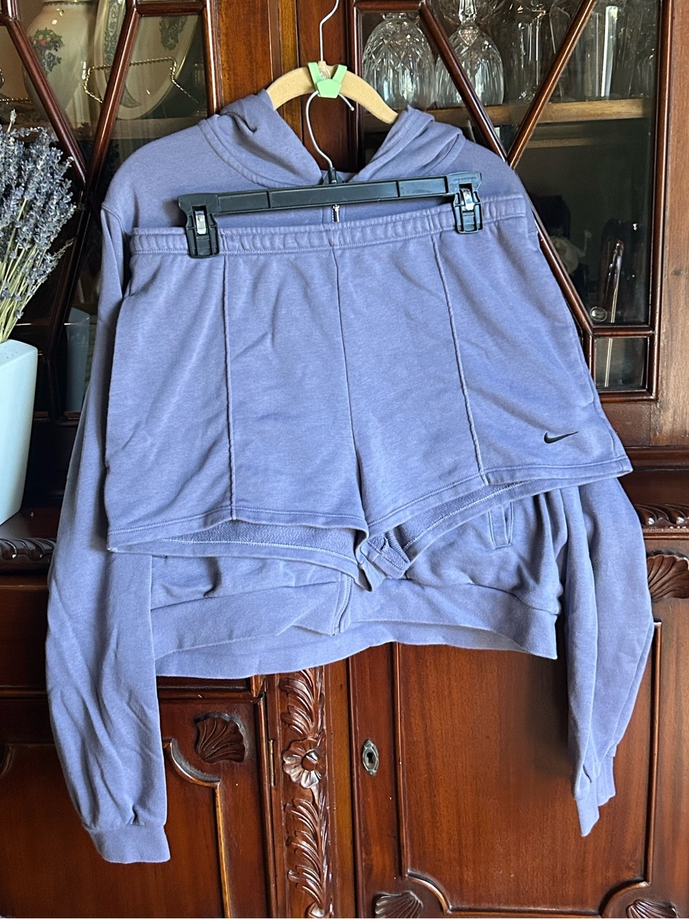 Nike Sportswear Chill Terry Knit Womens Zip Up Hoodie & Matching Shorts